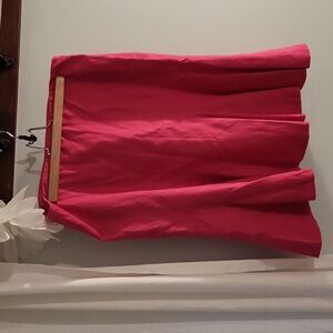 Chaps pink linen pleaded skirt